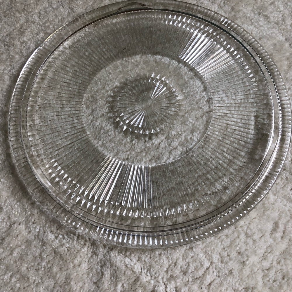 Vintage 1950’s Kromex Rare Yellow Cake Dome And Glass Starburst Plate - Picture 10 of 12